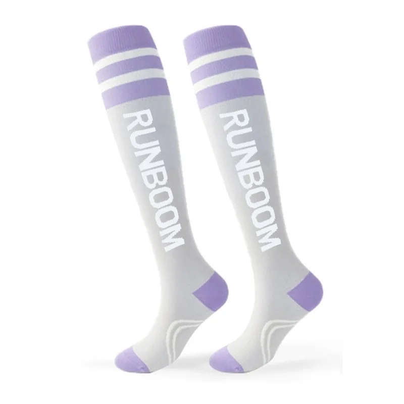 جوارب نسائية سميكة عالية المرونة للركبة عالية الضغط، جوارب رياضية لتشكيل الساق للجري واللياقة البدنية #3