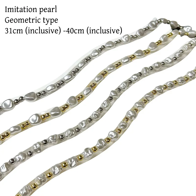 2025 creative pearl wearing Baroque imitation pearl necklace for women niche high-end light luxury irregular pearl necklace