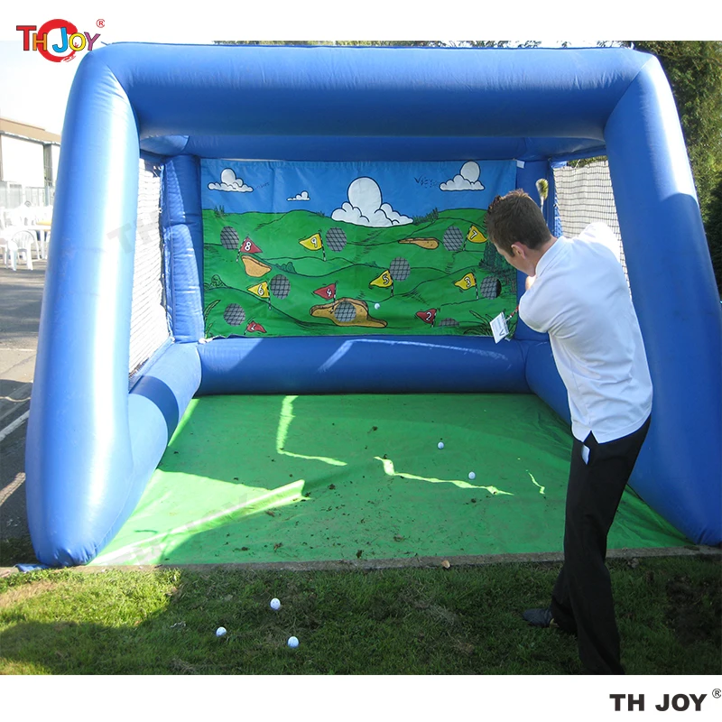 เกมกอล์ฟเป่าลมสนุกๆ เครื่องจำลองการเล่นกอล์ฟกลางแจ้งแบบพกพา เกมกีฬาเป่าลมแบบพกพา ท้าทายการชิพกอล์ฟ