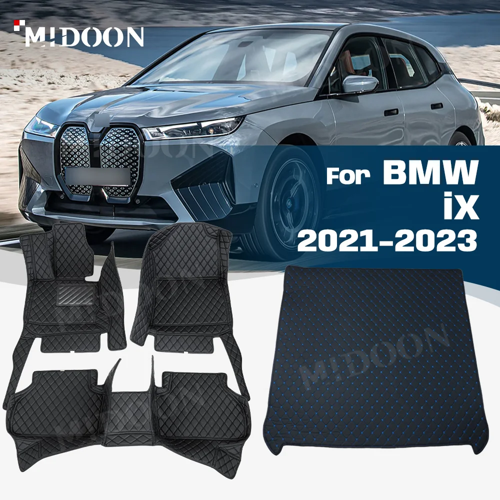 

Car Trunk Mats For BMW iX 2021 2022 2023 Custom Floor Mat Auto foot Pads Carpet Cover Interior Accessories