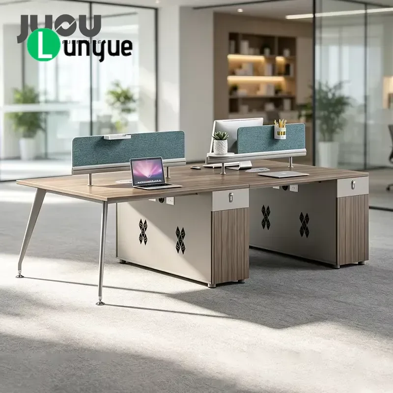 Modern Modular Office Cubicle 4 Seater Workstation Desk for Coworking Space Call Center Staff Furniture Efficient Layout