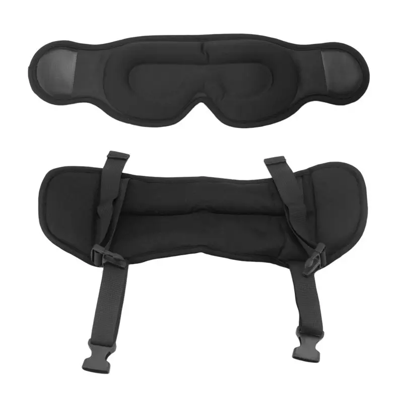 HITL Travel Pillow, Airplane Neck Pillow for Long Flight, Oversized Head Strap with Eye Mask for Sleep, 360°Support Headrest