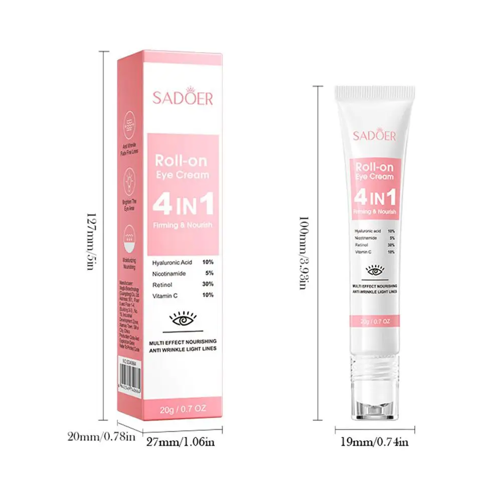 Creme instantâneo para remoção de bolsa de olhos, retinol, antirrugas, firmador da pele, linhas finas, anti-círculo escuro, inchaço, iluminar, cuidados com os olhos, novo