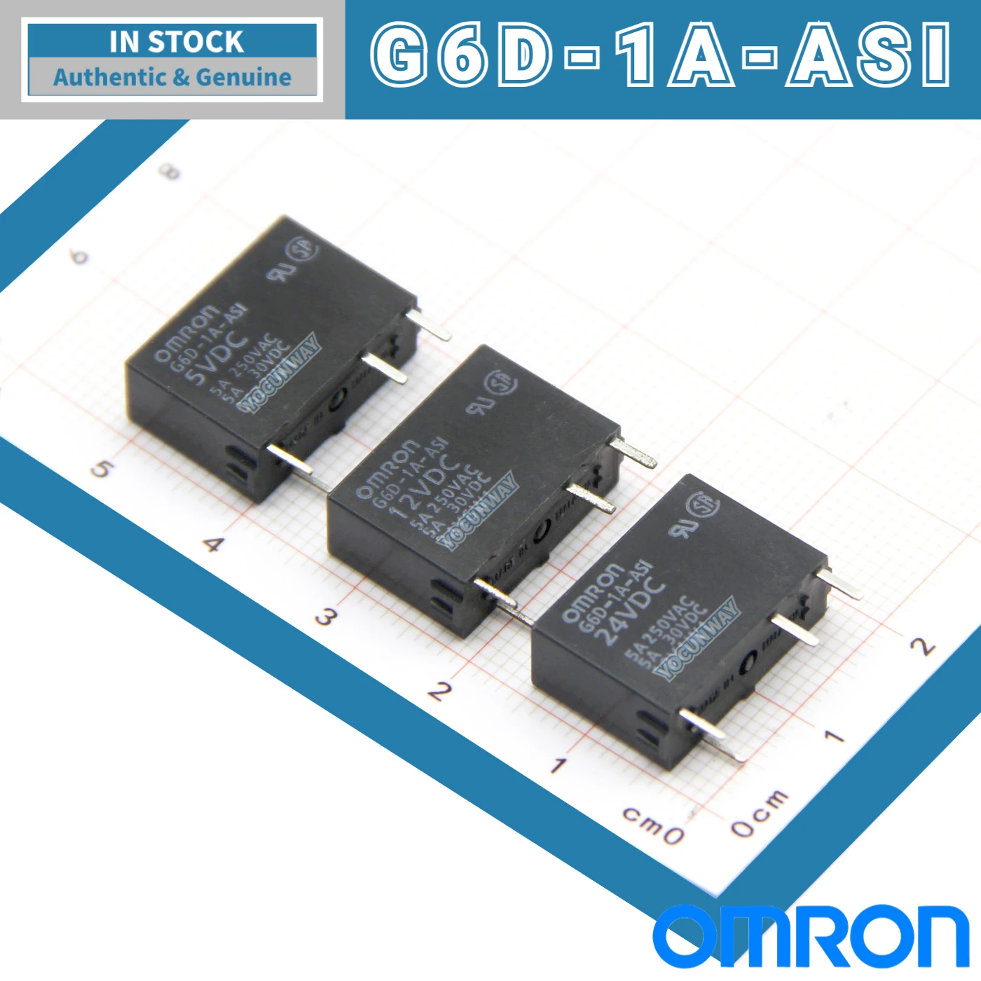 New Authentic Original OMRON PCB Power Relay G6D-1A-ASI-5VDC 24VDC 12VDC DC12V 24V 4pin 5A P6D-04P