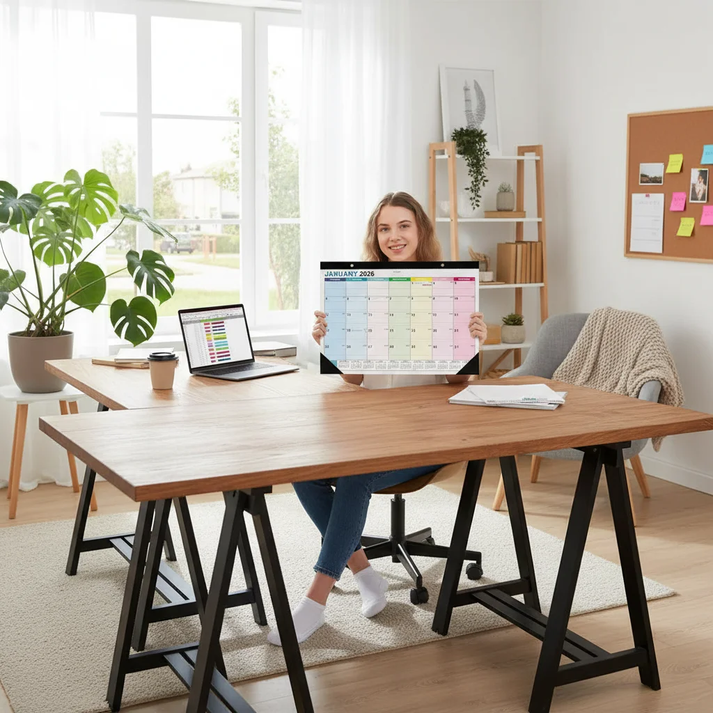 

Large Format 2026 Wall Calendar Daily Planning Waterproof Cover Monthly Calendar Transparent Time Agenda Planner Home Decoration