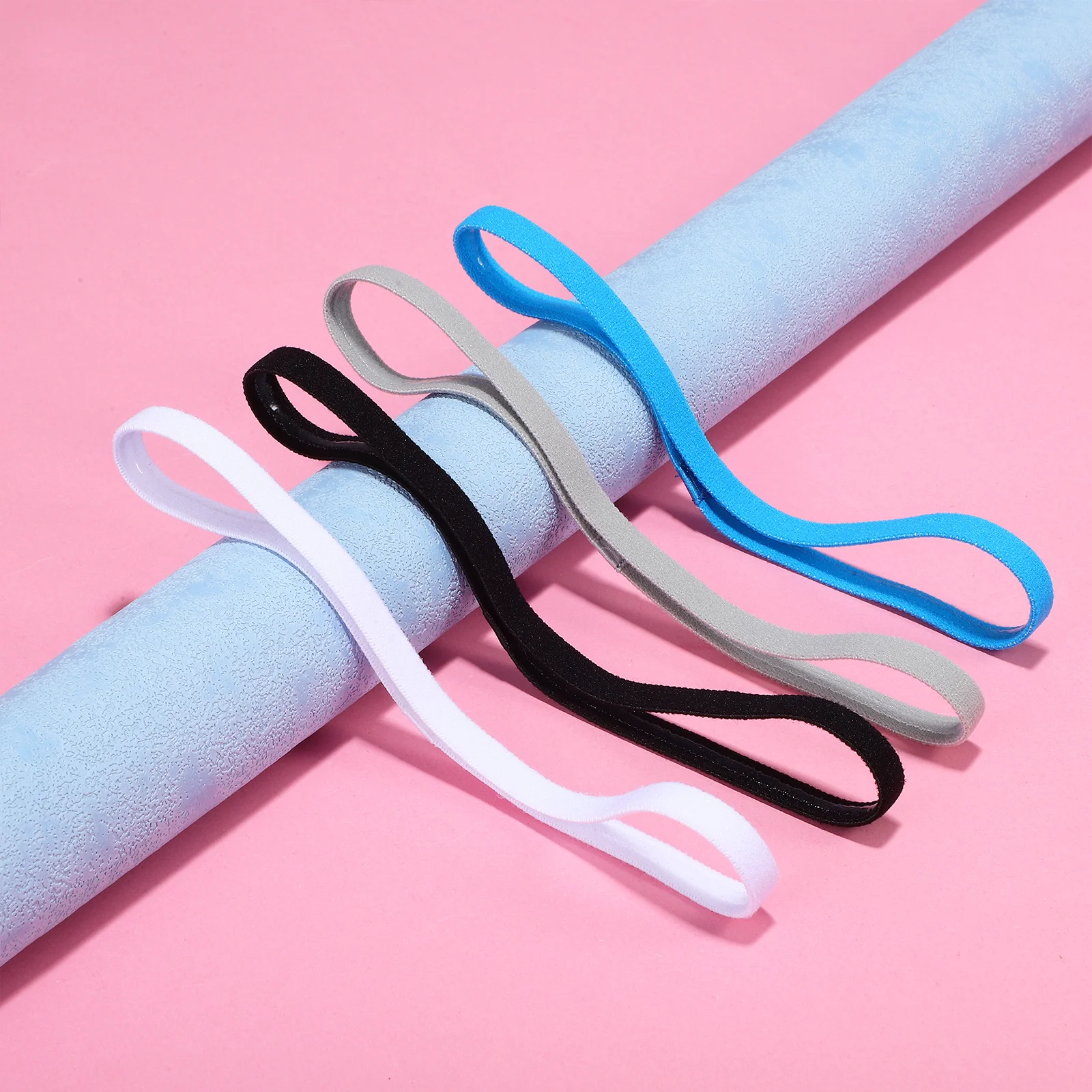 8 قطع من عصابات الرأس الرياضية الرقيقة المرنة غير القابلة للانزلاق، عصابات رياضية مريحة للنساء لليوجا والجري واللياقة البدنية