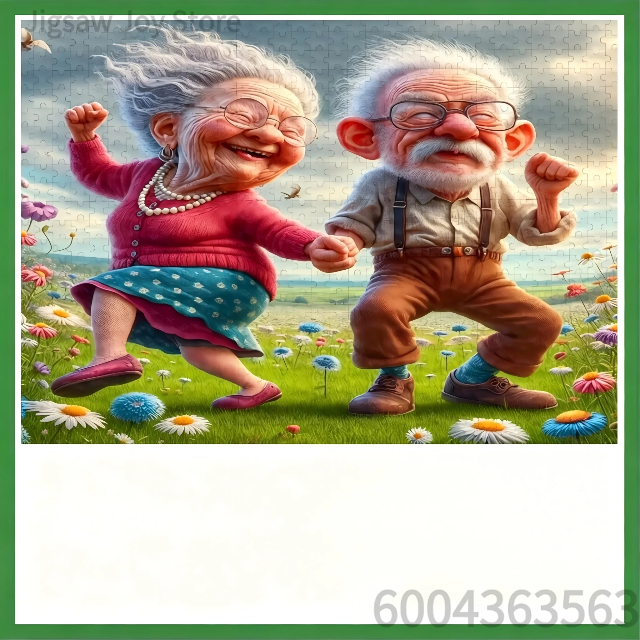 Funny Grandma Art Jigsaw Puzzle, Kitchen Dance Grannies, Elderly Couple Meadow, Grannies Bowling, Bakery Grandmas, 500-2000Pcs