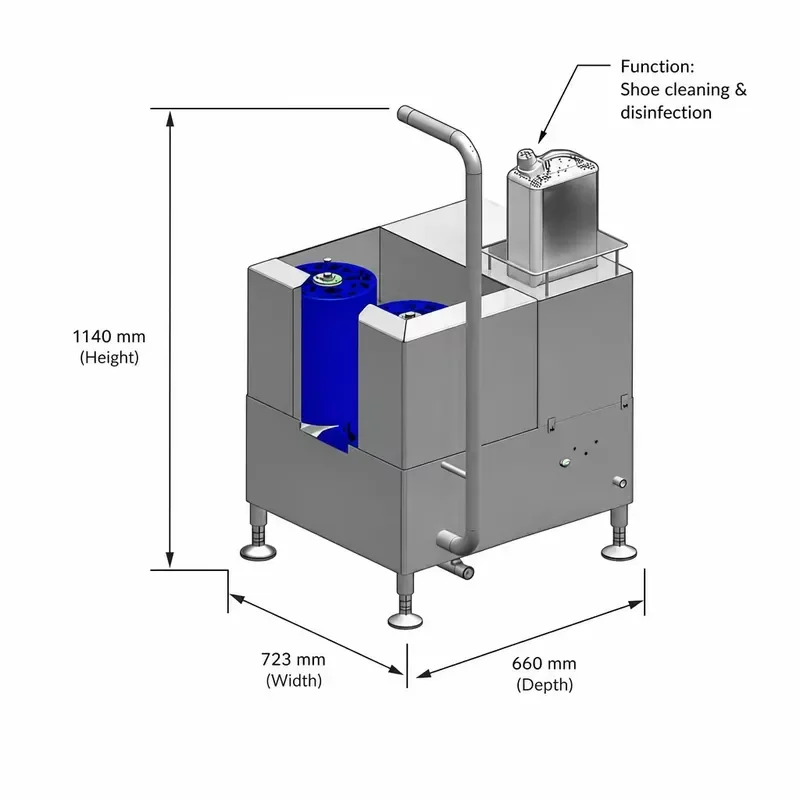 New Industrial Grade Automatic Shoe Shine Disinfection Machine Cold Water Cleaning Stainless Steel High Efficiency Personnel