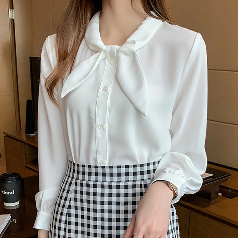 

Blusas Mujer De Moda 2021 Blouse Women Long Sleeve Women Tops Chiffon Blouse Shirt Women Blouses Shirts Blusa Camisas Mujer D391