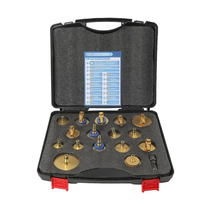 

Прочный набор для замены тормозной жидкости в автомобиле: специальный соединительный адаптер, полный комплект, ручные инструменты для демонтажа.