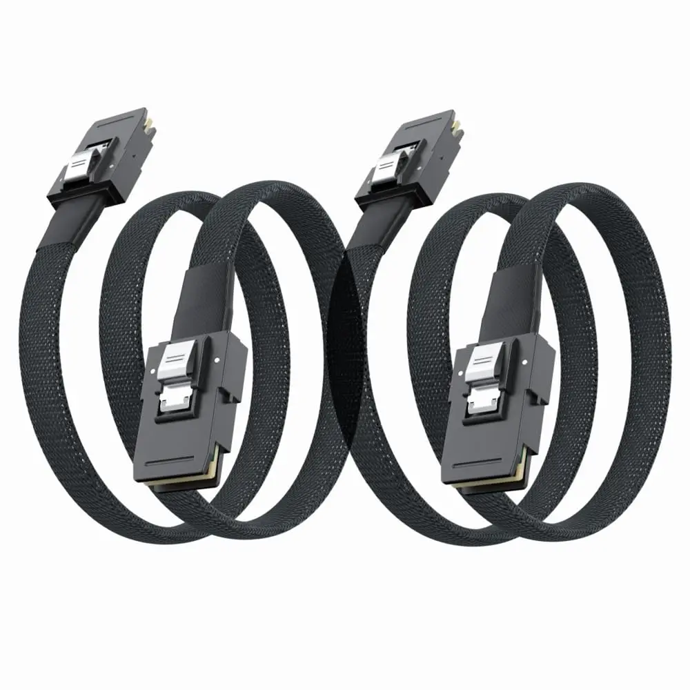 10Gtek SFF-8087 to SFF-8087 6G Internal Mini SAS Cable, 100-Ohm, 0.5-m(1.6ft), 2 Pack