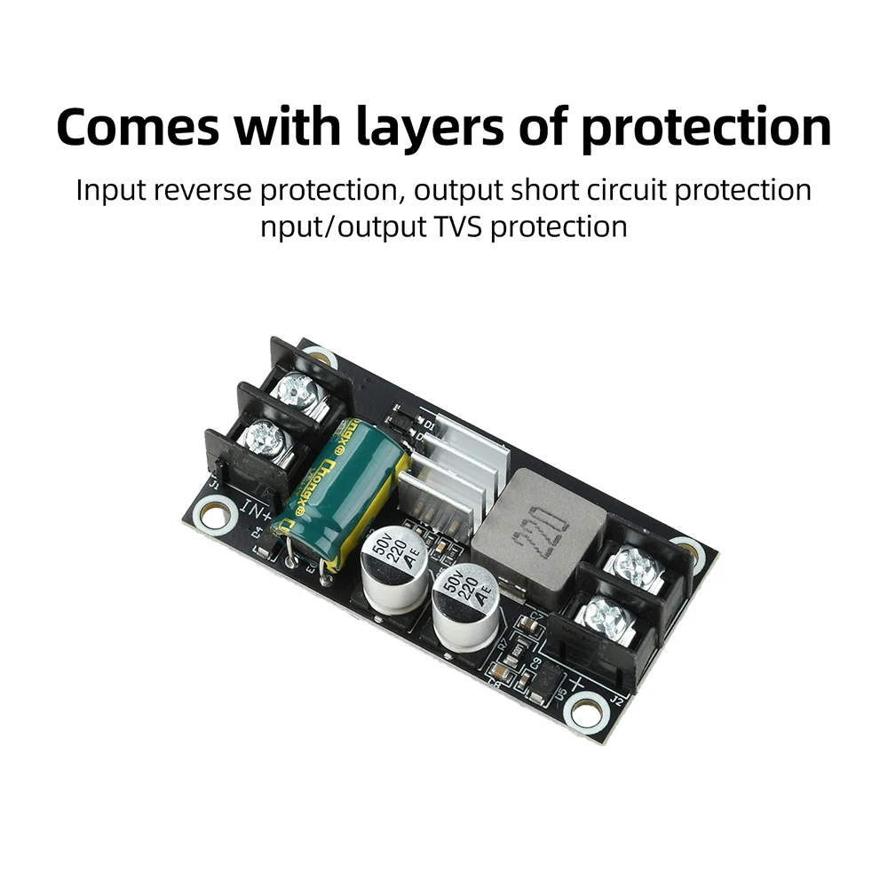 DC 7-38V auf DC 5V 12V 6A Step-Down-Modul, Niedrige Welligkeit, Hochleistungs-Buck-Wandlerplatine, Stromversorgung – Detail 5