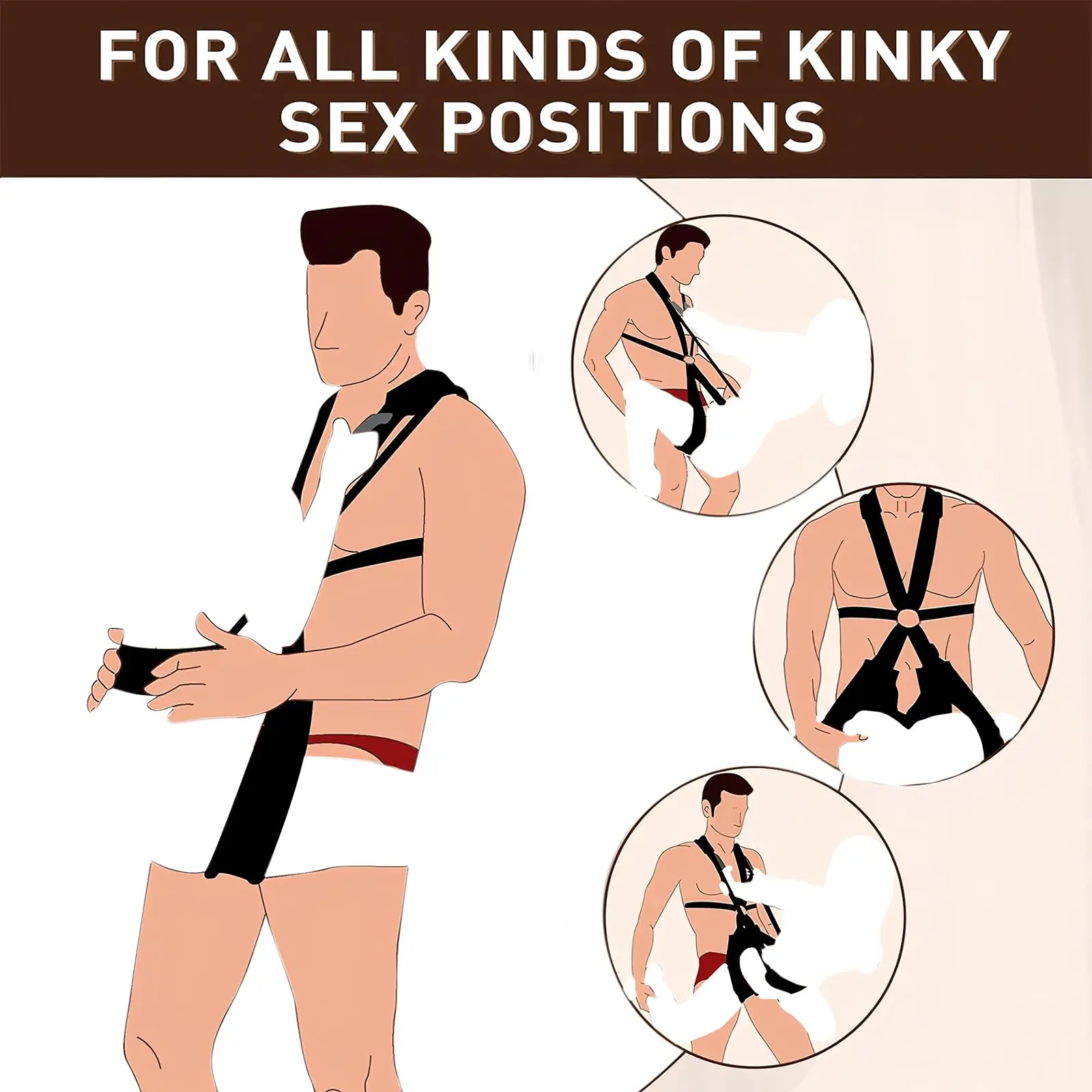 성인 커플용 강력한 섹스 스윙, 어깨끈 및 요추 지지대 조절 가능, BDSM 속박 장비, 침실 가구, 쾌락용