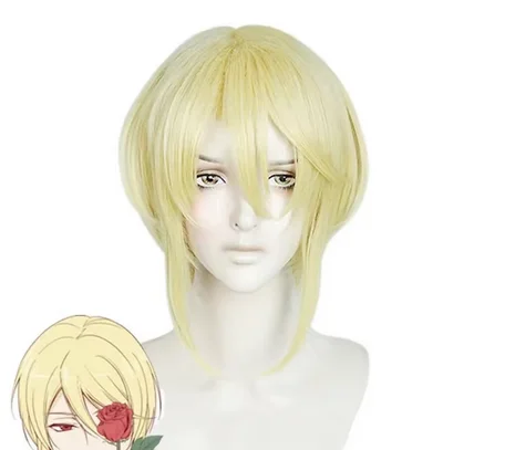 Anime William James Moriart Cosplay Wig Blonde Short Heat Resistant Synthetic Hair