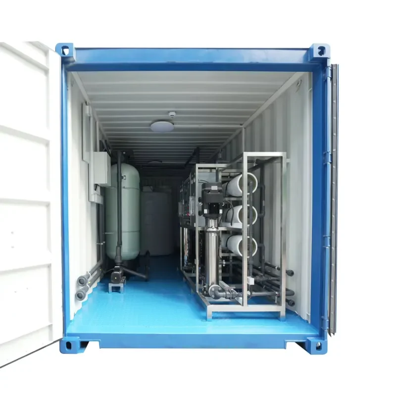 Seawater Desalination Plant Reverse Osmosis System Stainless Steel 2000L/H Pump Container