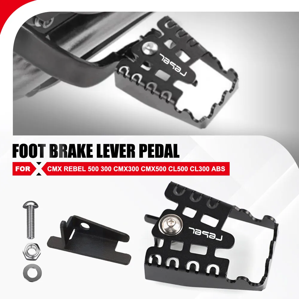 For Honda CMX Rebel 500 300 CMX300 CMX500 CL500 CL300 ABS Foot Brake Lever Pedal Enlarge Extension Rear Brake Peg Pad Extender