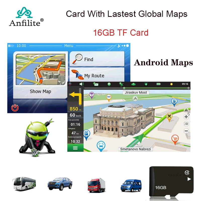 Tarjeta SD de 16GB para GPS de coche Android con software de mapas 2024 para Europa, Italia, Reino Unido, Estados Unidos, Australia, Turquía, Francia, Alemania