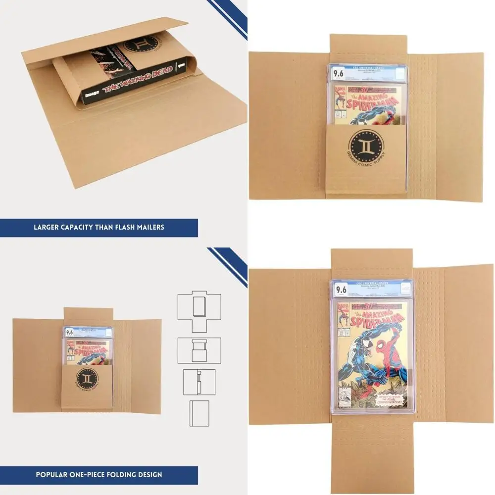 

Комплект из 35 коробок для комиксов - для отправки | Вмещает 15 комиксов, 3 слаба, 10 топлоудеров, 8 журналов. | Настраиваемый для комиксов, манги, литературы