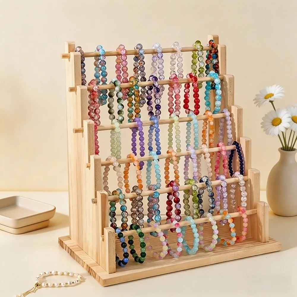 Wooden Jewelry Display Stand Multi Tier Detachable Bracelet Bangle Holder Tabletop Jewelry Display Holder Shop Retail & Home Use