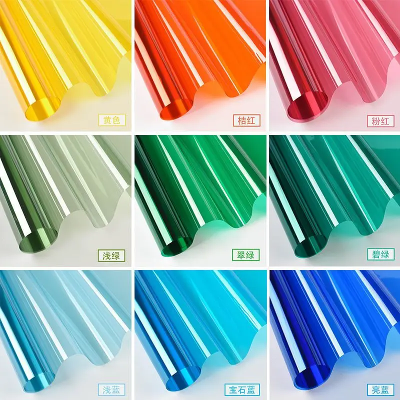 Colorful Laser Paper Color Changing Illusion Film Handmade Windows Film Rainbow Stickers Transparent Glass Film Decorating DIY