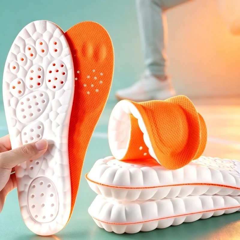 Cloud Feel Shock Absorbing Insoles, Unisex, Deodorant Sweat Wicking, Breathable for Long Standing