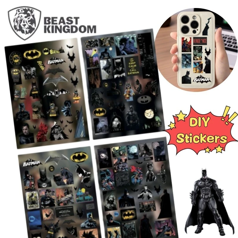 

New BeastKingdom Batman High Color Value Creative Personality Waterproof Stickers Hide Animation Cartoon DIY Decorative Stickers