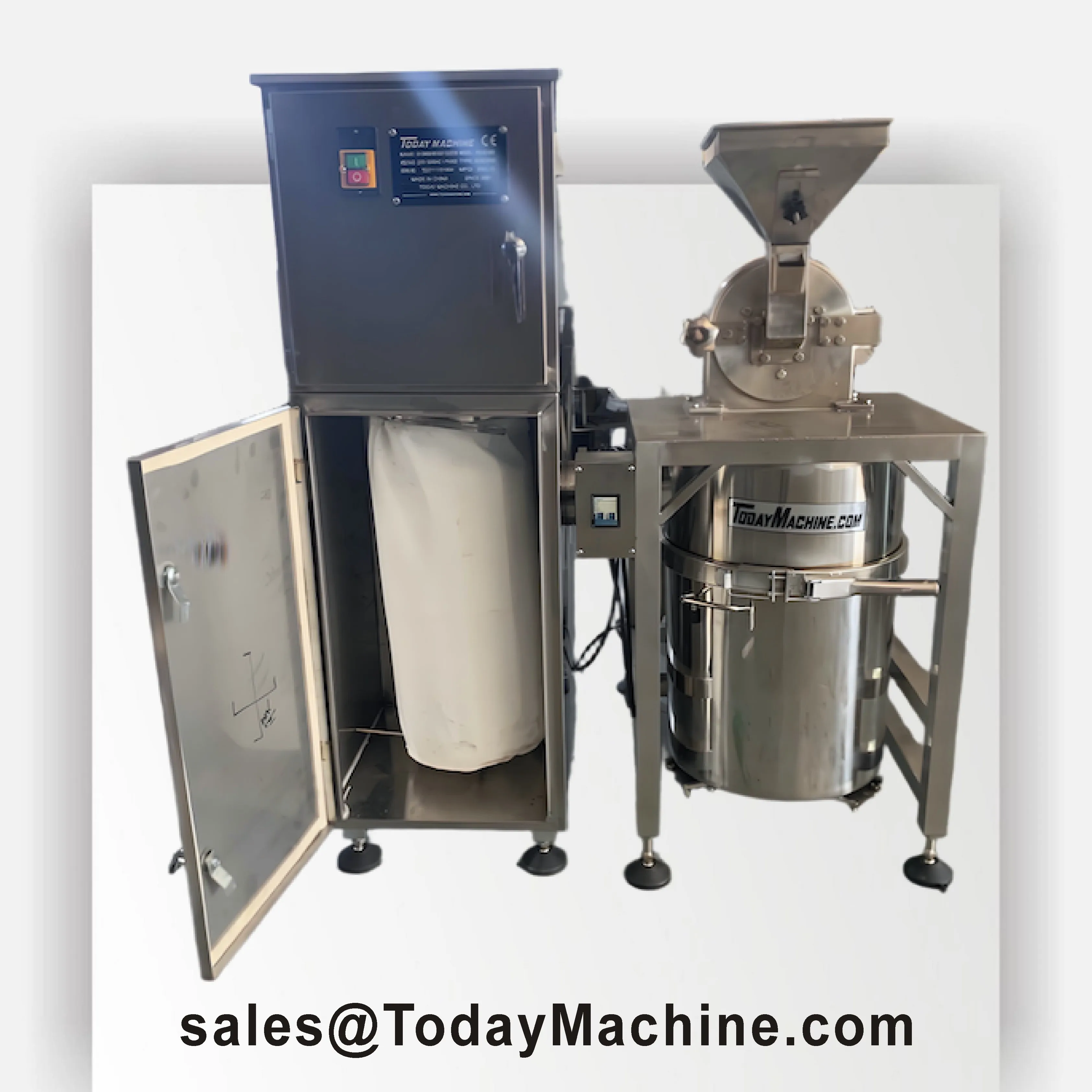 Herb Fruit Grain Rice Husk Ginger Turmeric Milling Grind Powder Process Make Crusher Pulverizer Machine