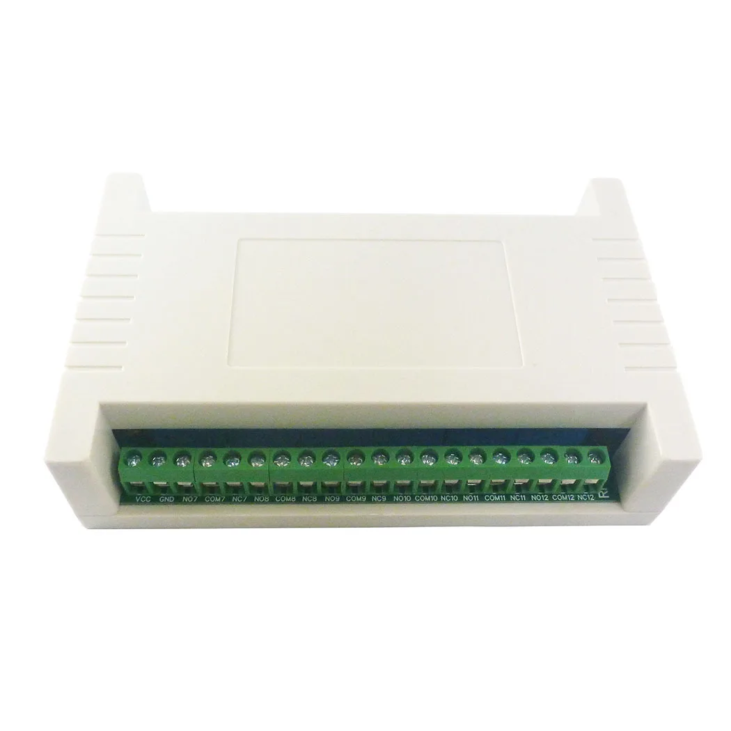 12-Key Industrial Grade Rolling Code Remote Control 12V/24V 433MHz+20dBm FSK Wireless Controller Relay Kit 12 Channels 121dBm