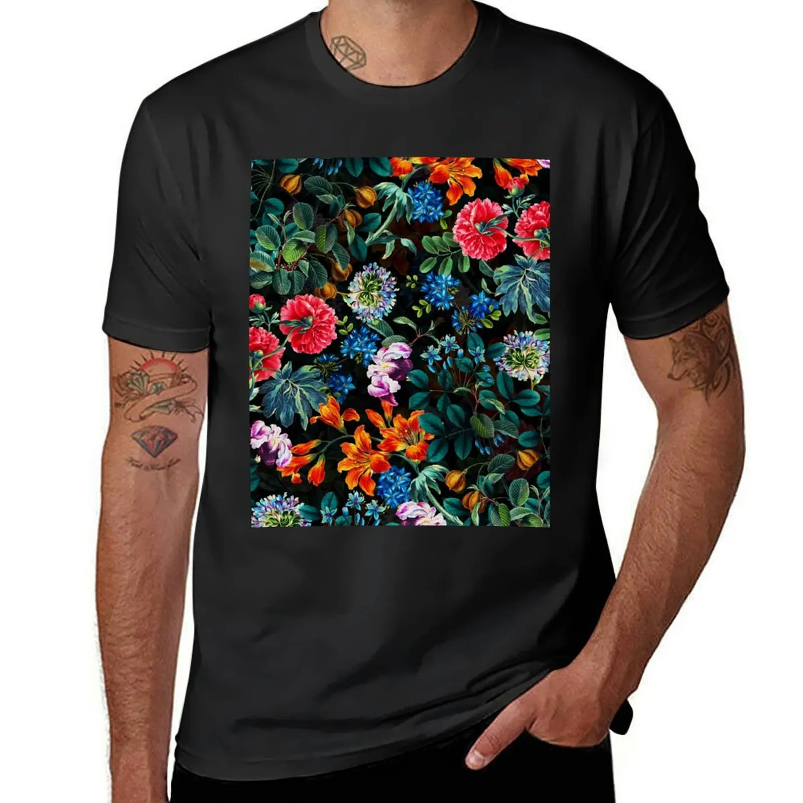 

Chintzy Florals II - Night T-Shirt customizeds customs plain white t shirts men