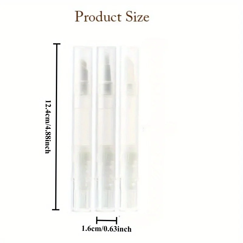 5Pcs 5ml Empty Twist-up Pen with Brush Foundation Dispenser Lipstick Filler Portable Travel Size