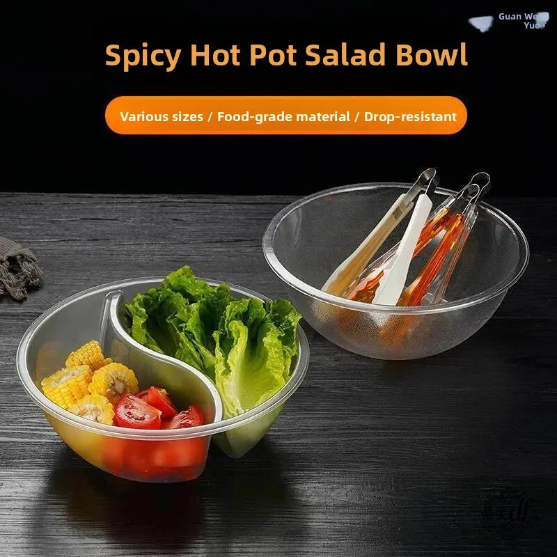 

Acrylic Plastic Szechuan Hot Pot Selection Bowl Transparent Self-Service Order Bowl Commercial Use round Shape Kitchen Tool