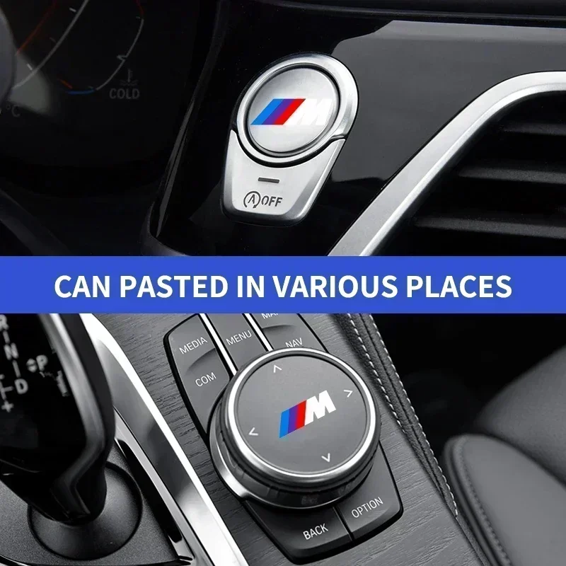 1/2/5/10 قطعة ملصقات السيارات شعار التصميم الداخلي اكسسوارات الديكور لسيارات BMW M Power X1 X5 X6 F30 E90 M2 M3 M4 M5 X3 X4