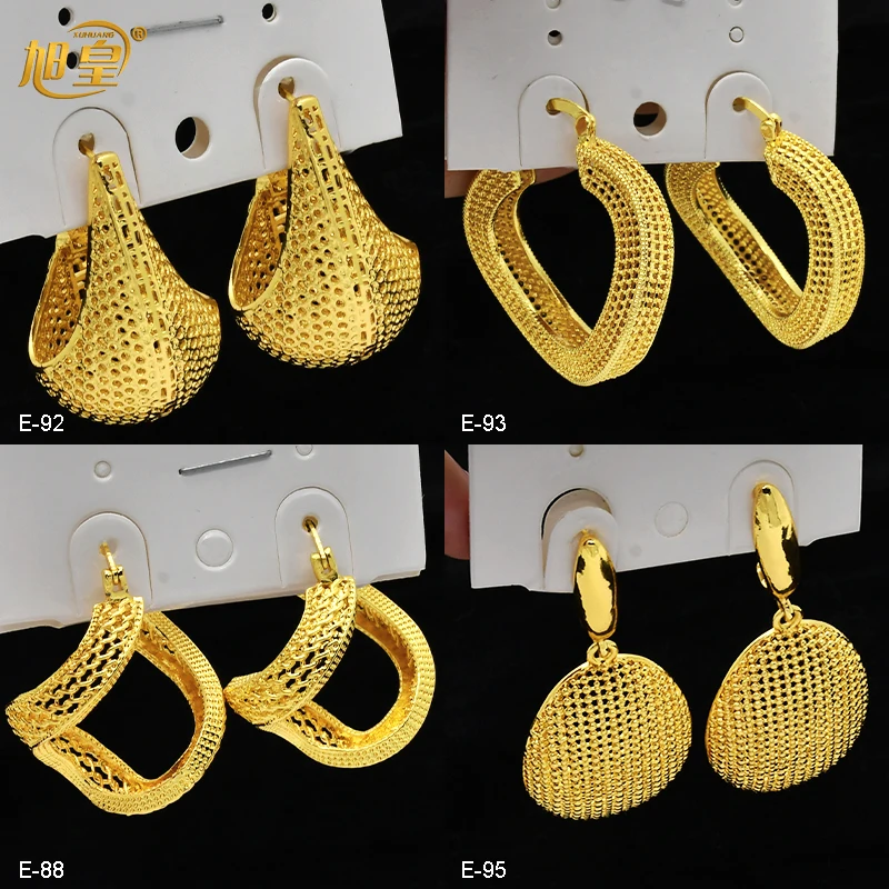 ANIID African Gold Color Round Earring For Woman Bridal Indian Wedding Luxury Large Earrings Jewelry Party Dubai Wholesale Gifts