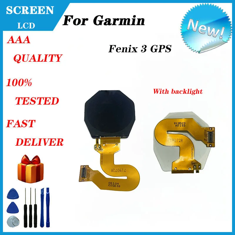 For GARMIN Fenix 3 GPS Smart Watch LCD Screen Display  Frame Watch Glass Replacement Repair Parts