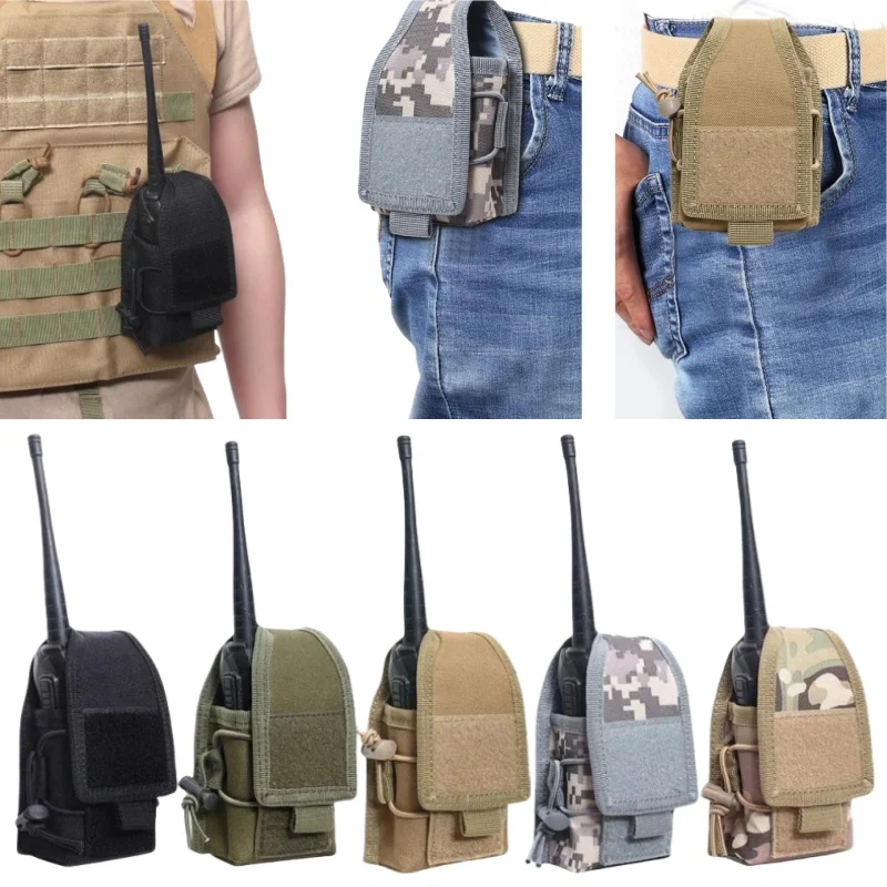 

Чехол для радио MOLLE для рации и телефона | Споряджение для занятий спортом на открытом воздухе и кемпинга | Поясная сумка EDC с держателем для журналов