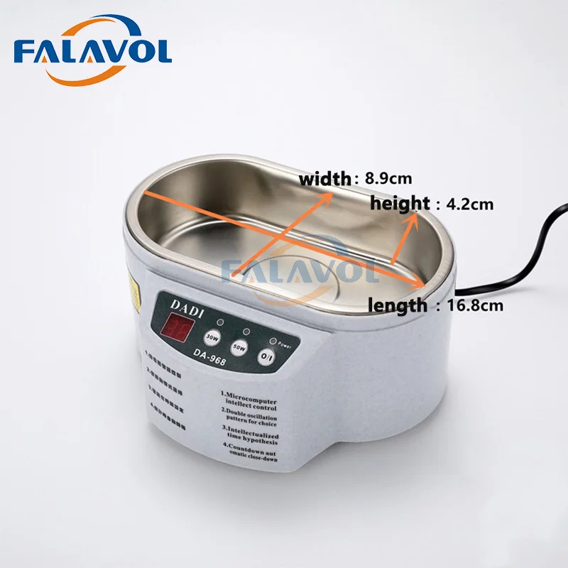 FALAVOL Washing Machine Print head Ultrasonic Cleaner For Clogged/Blocked print Glasses Circuit Board Intelligent Cleaner NT-285