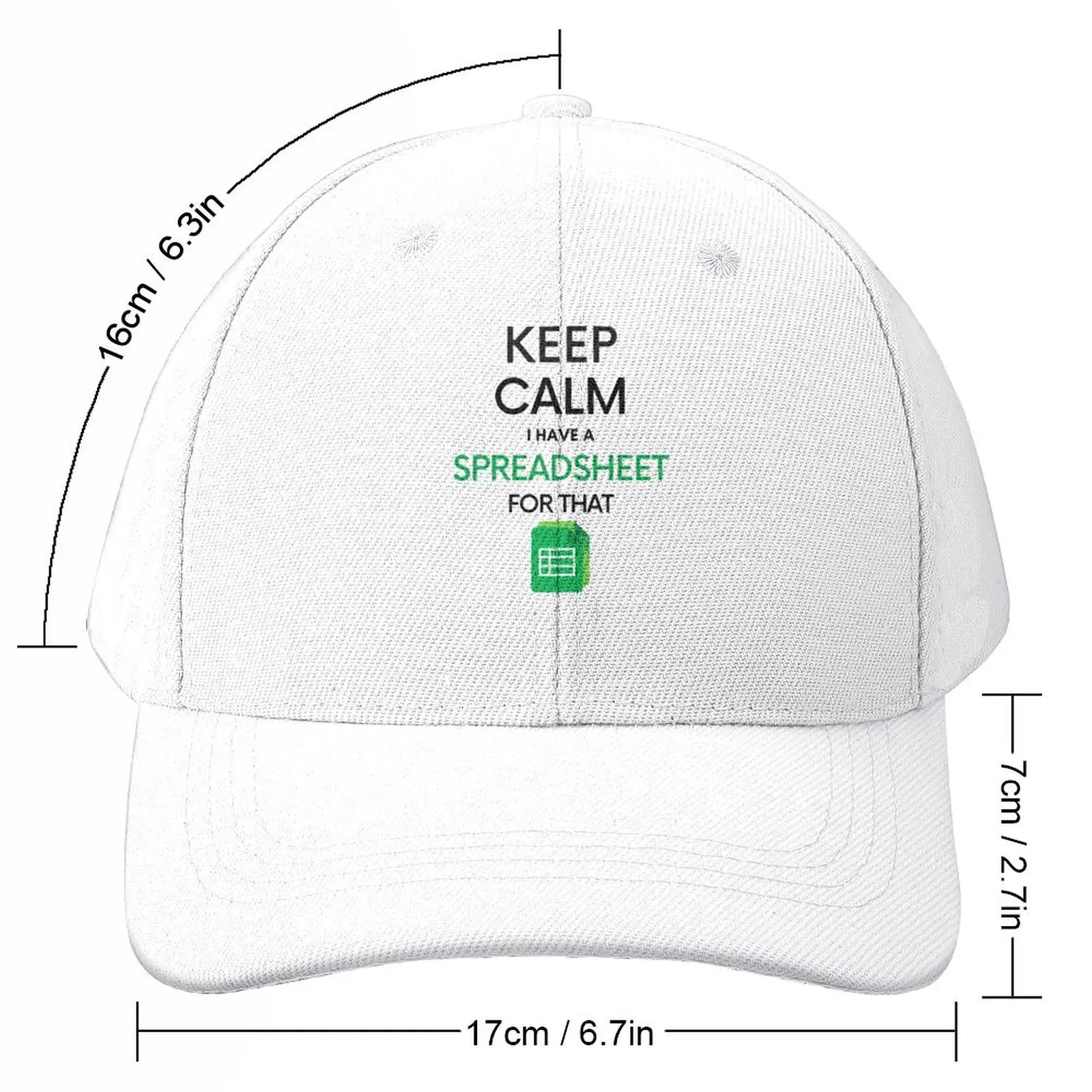 Keep Calm I have a Spreadsheet for that - Microsoft Excel // Google Sheets Baseball Cap Sunscreen Golf Women Men's