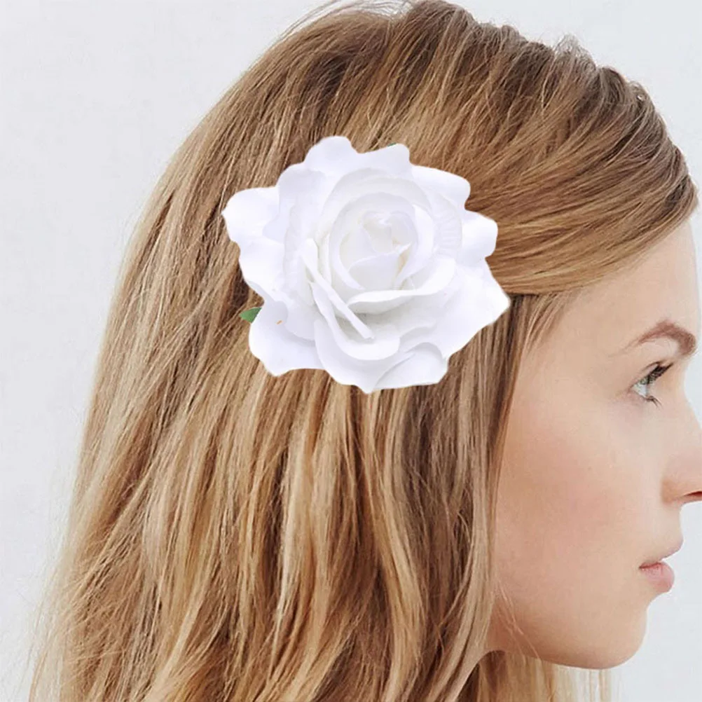 

5 шт. 10 см брошь с искусственным цветком, свадебная роза, корсаж, декоративная булавка для невесты, жениха и особых мероприятий, белый цвет