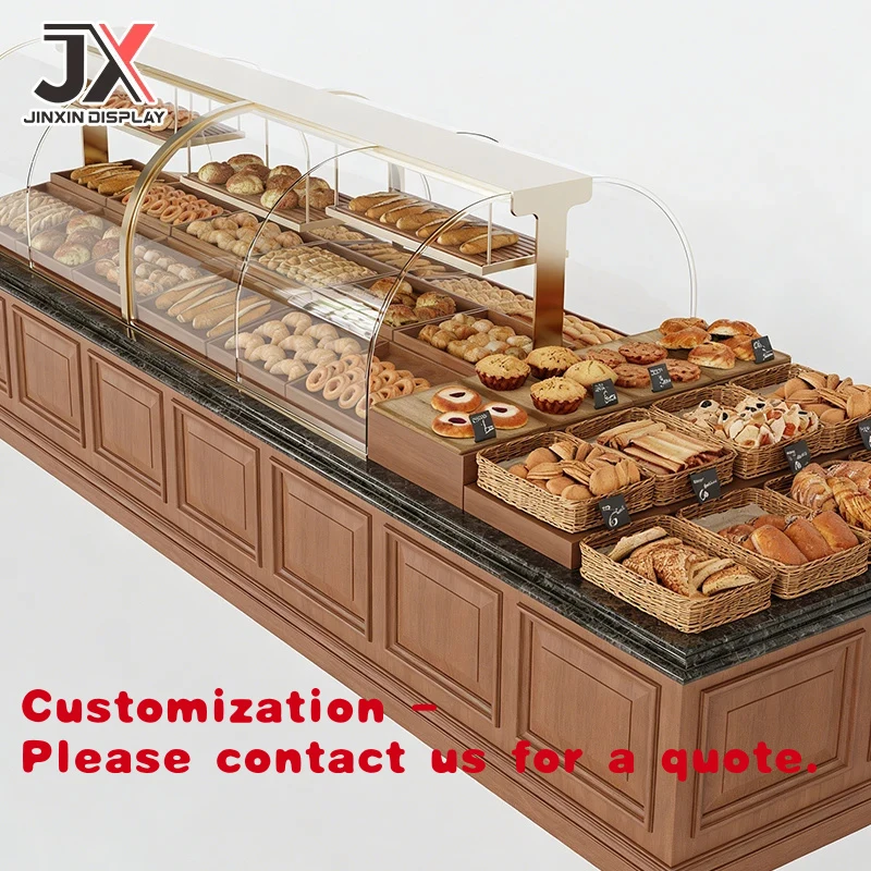 custom.Custom Design Display Furniture Cake Bread Store Cabinet Vintage Simple Hot Sale Retail Shop Counter Pastry Dessert S