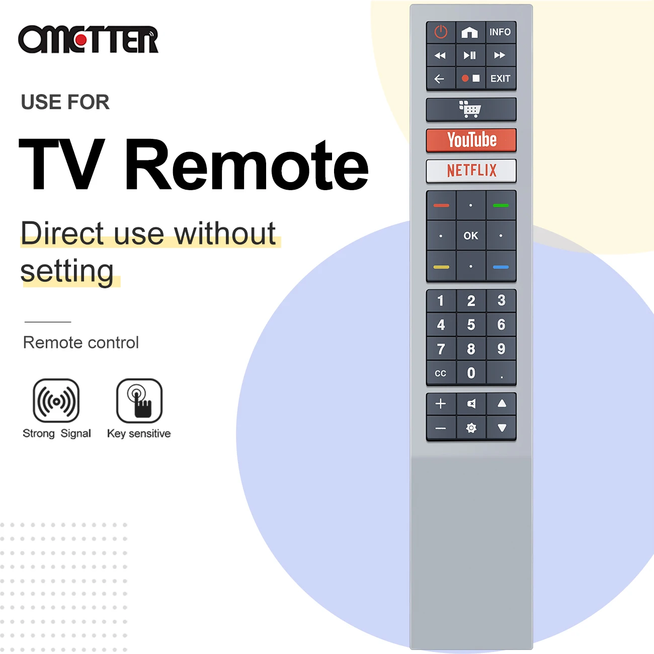 For AOC ATECH TV Remote Control RC4183901/03 RC4183906/03 RC4183901/01 RC4183906/01 398GR10BEACN003PH 43S5295  55U6295/78G