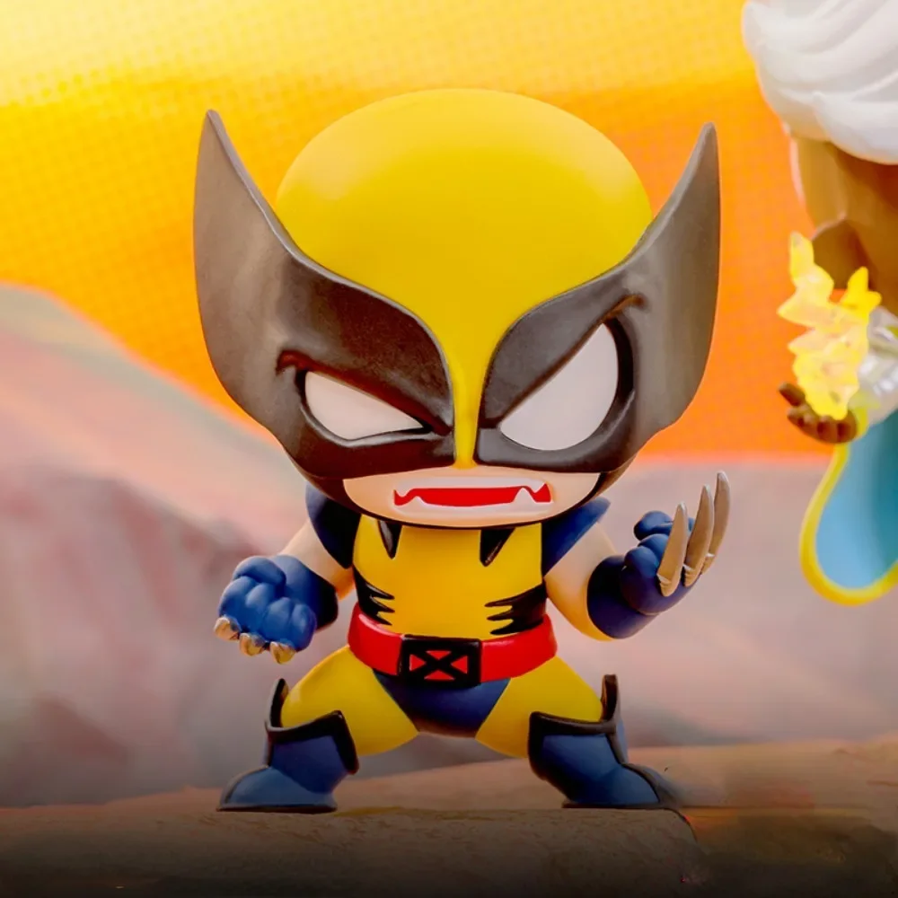 Mini figurine de la série X-Men Blind Box, Wolverine Magneto et autres héros souriants, comprend des modèles cachés, le plus mignon des héros souriants, Hot Toys