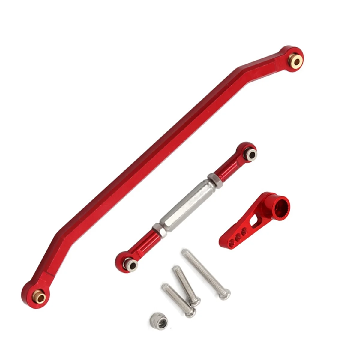 Y34A комплект прочных рулевых тяг из алюминиевого сплава для обновления 1/12 MN128, радиоуправляемая автомобильная часть, красный
