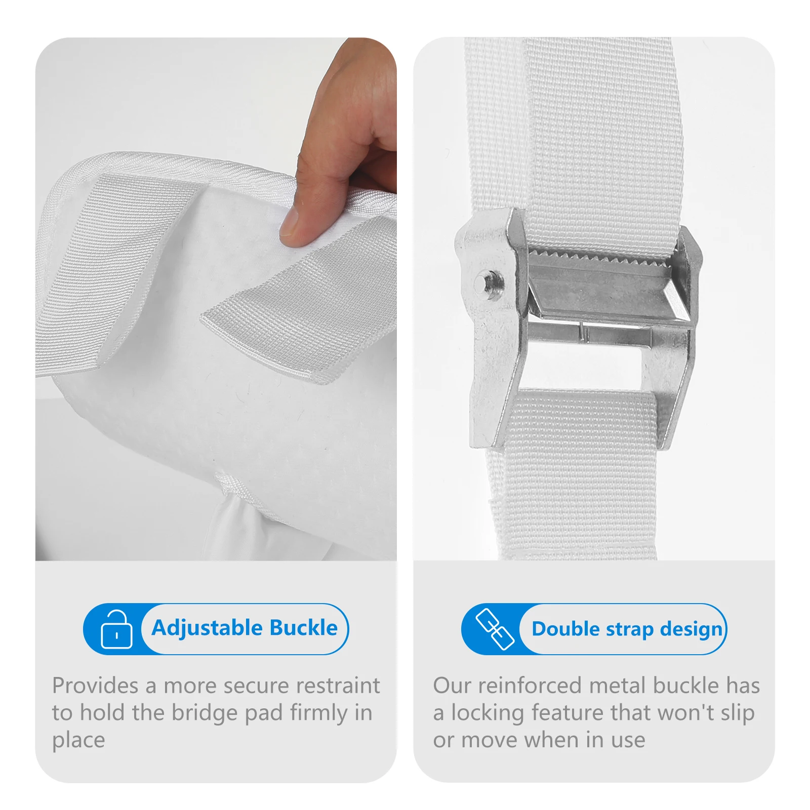 Adjustable Bed Bridge Mattress Connector Stable Bed Converter Skin-Friendly Mattresses Connector Kit Making King Bed for Family