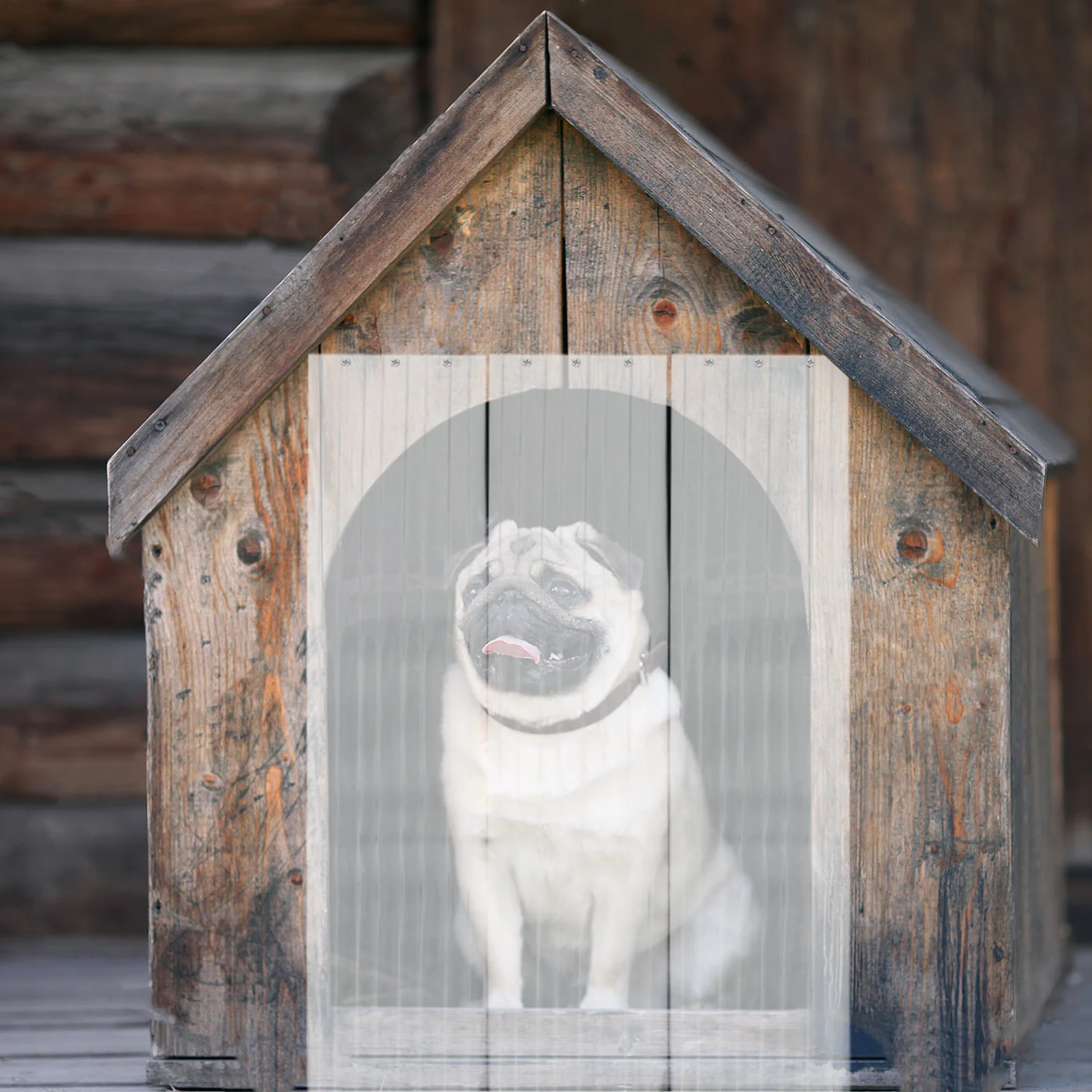 

Dog Door Replacement Flaps 74 X 7 Inch Plastic Clear Cuttable Transparent PVC Dog Flap Strip Pet Kennel Door Curtain