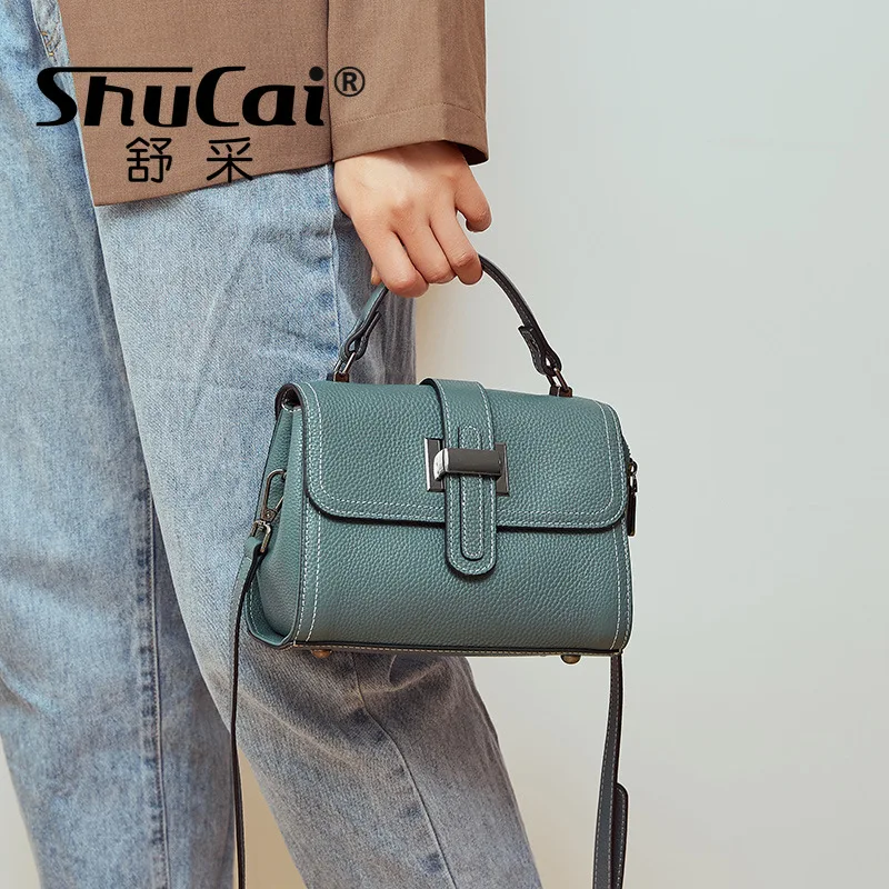 Genuine Leather Bags Fashion Female Summer Small Crossbody Leather Women\'s Bags Single Shoulder Tote Small Square Bag