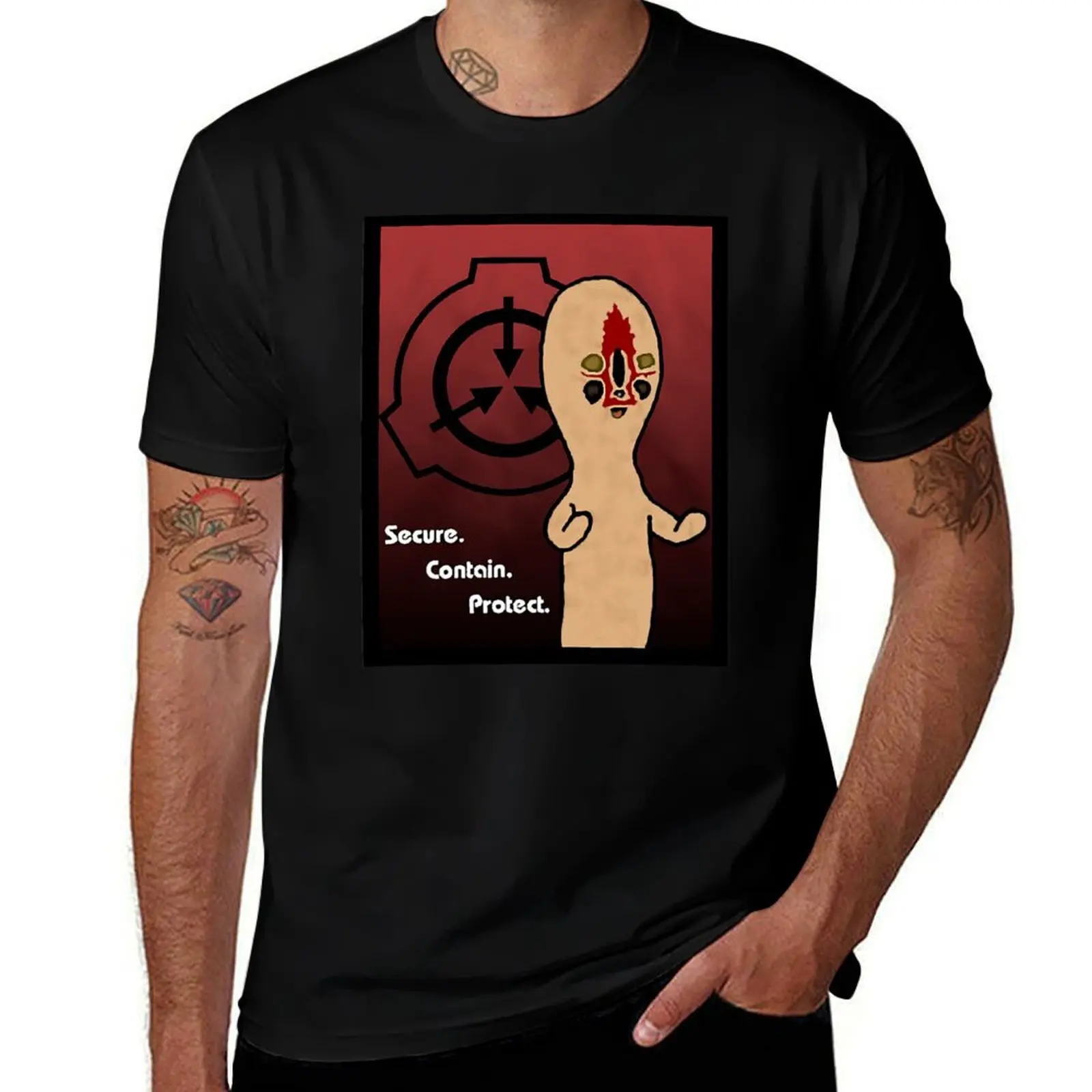 

SCP Foundation - SCP-173 and Logo T-Shirt Daily Casual Short Sleeve Tee Shirt