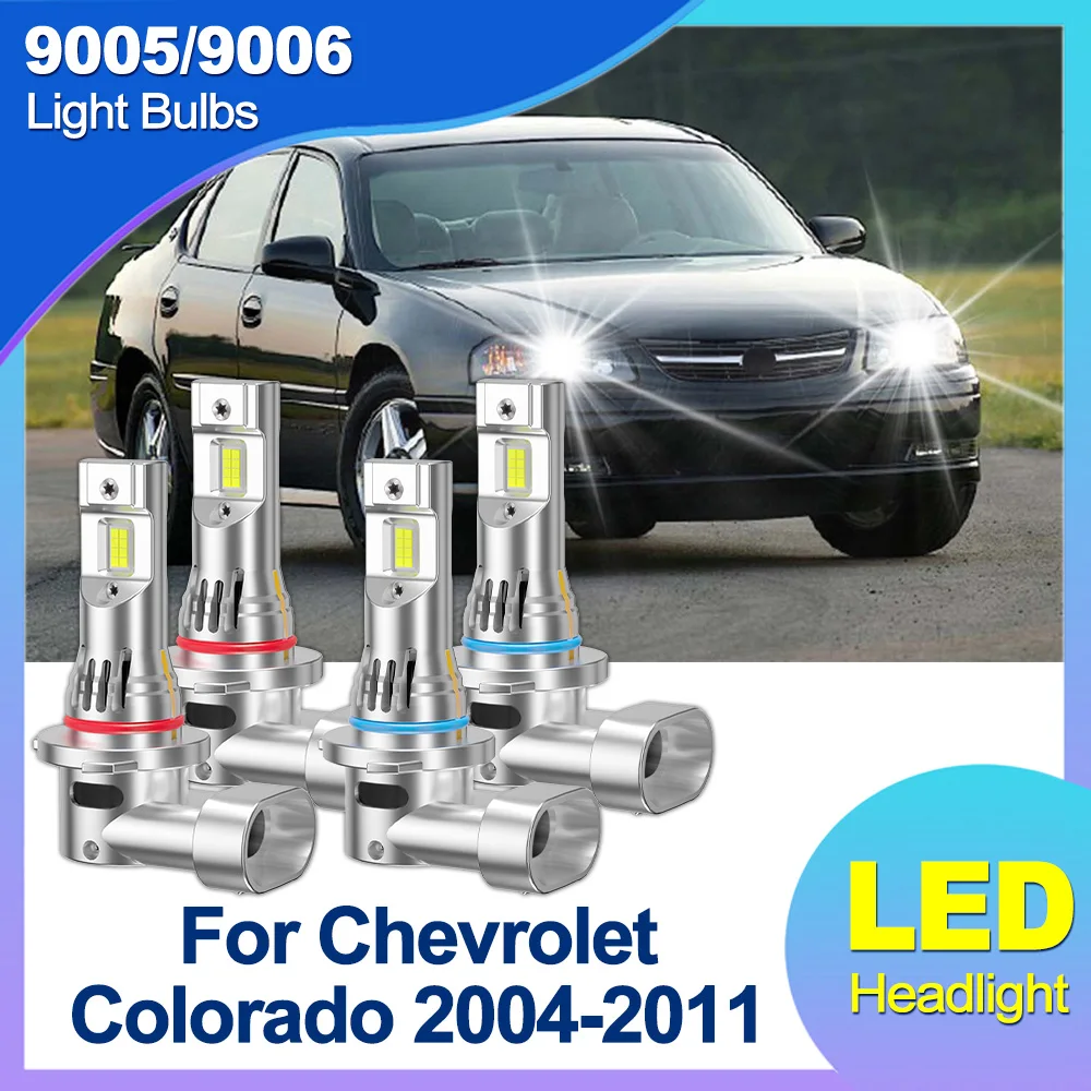 

Для Chevrolet Colorado 2004 2005 2006 2007 2008 2009 2010 2011 9005 9006 комплект светодиодных фар комбинированные лампы 6000K белый Hi Lo Beam