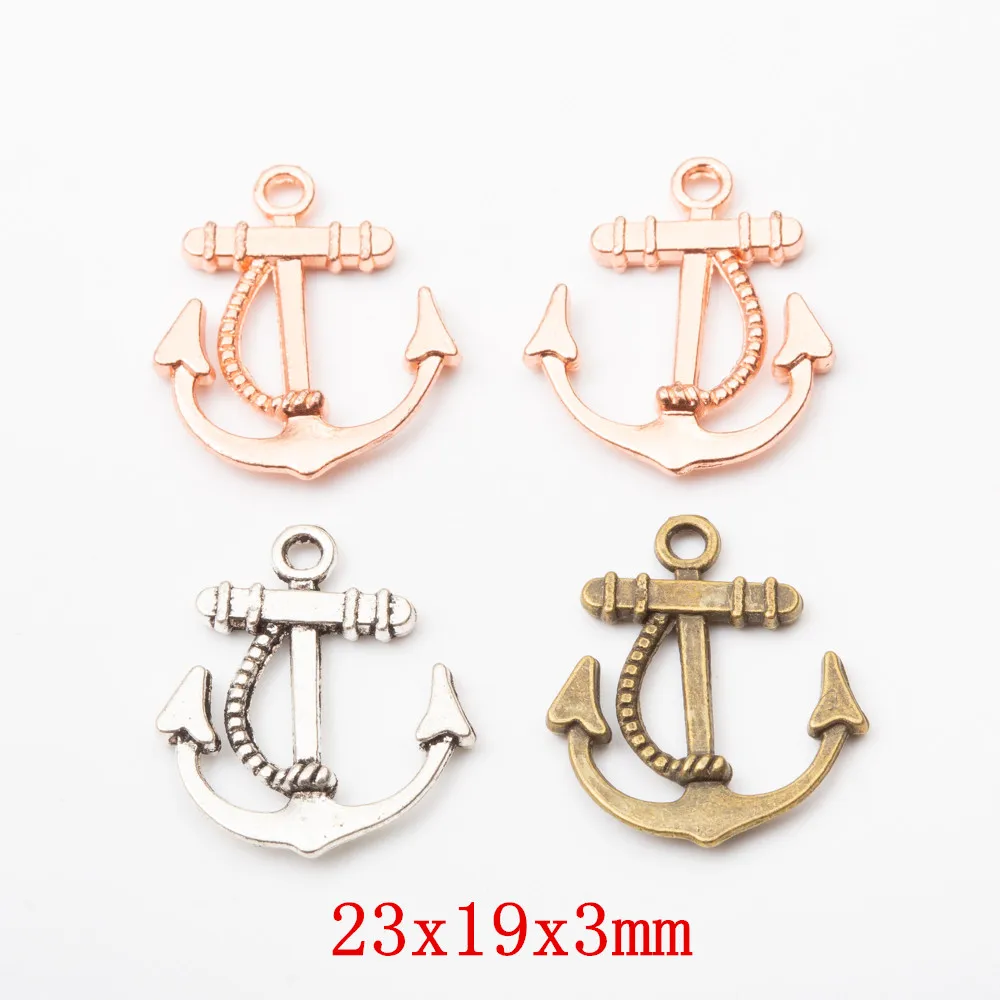 

100pcs boat anchor Craft Supplies Charms Pendants for DIY Crafting Jewelry Findings Making Accessory 2996