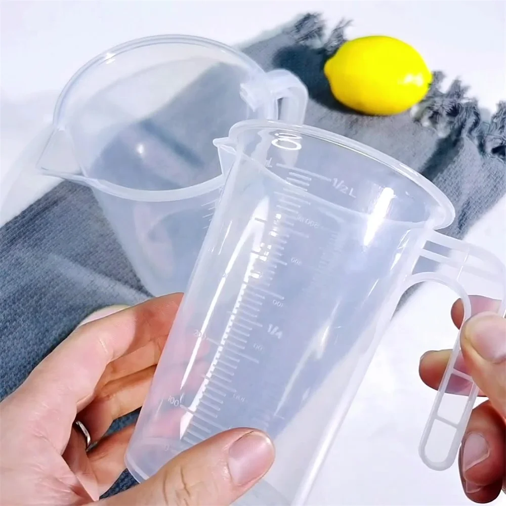 Misurino in plastica da 100 ~ 5000ml trasparente con scala tazze separanti per uso alimentare strumenti per la creazione di gioielli in resina epossidica per torte fai da te