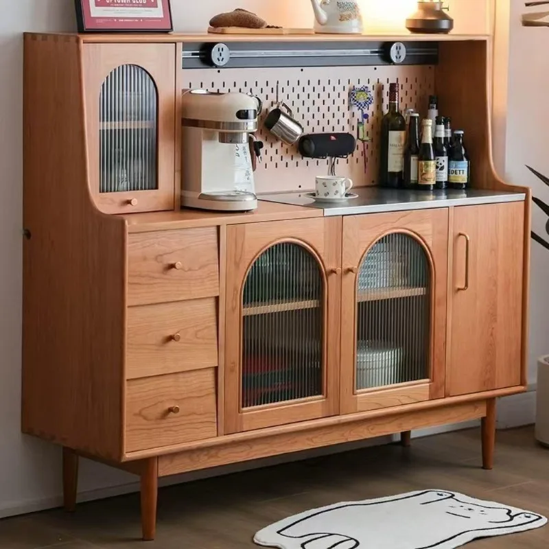 European solid wood dining side wine against the wall home storage locker living room operation